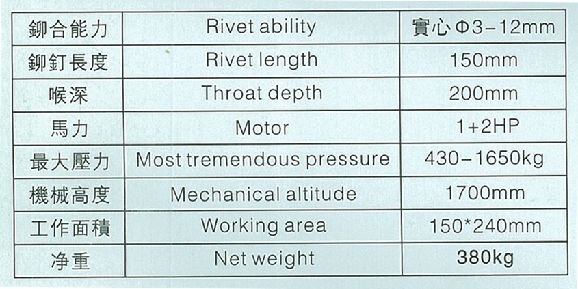 油压旋铆机