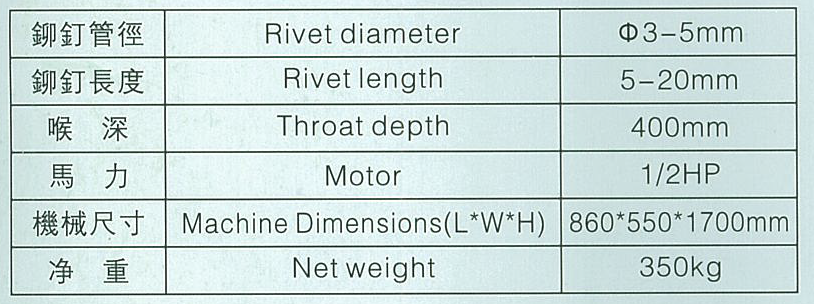 大型短管式铆钉机